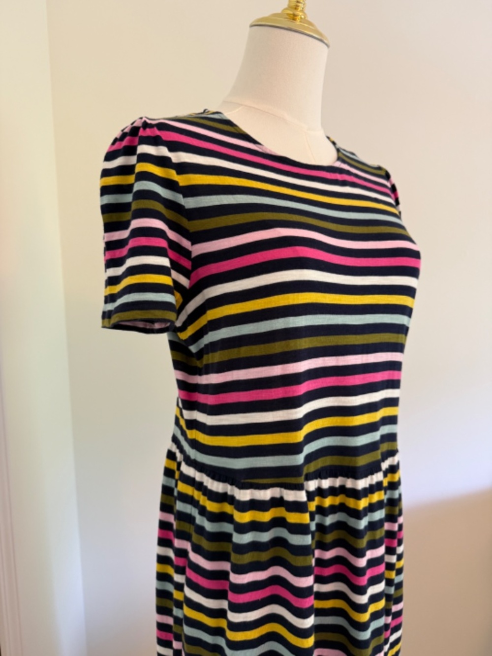 Boden Emma Tiered Jersey Maxi Dress – US 8 Colorful Short Sleeves - Picture 4 of 12